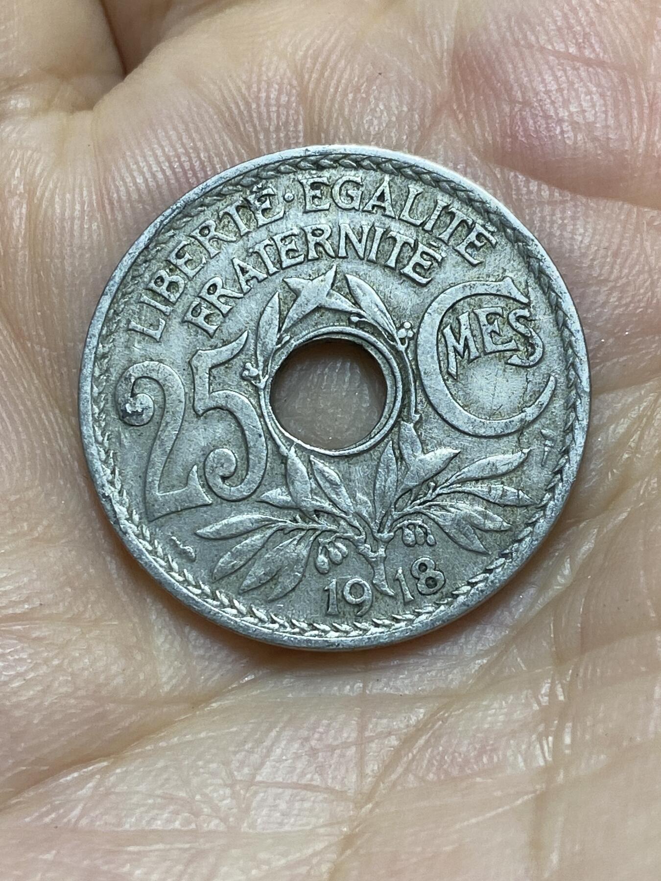 2025年第八十五场(总第一百一十一场）外国好品散币(免佣金) 法国🇫🇷1918年25生丁