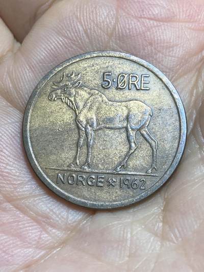 2025年第八十五场(总第一百一十一场）外国好品散币(免佣金) - 挪威🇳🇴1962年5欧尔(奥拉夫五世时期，第一套)