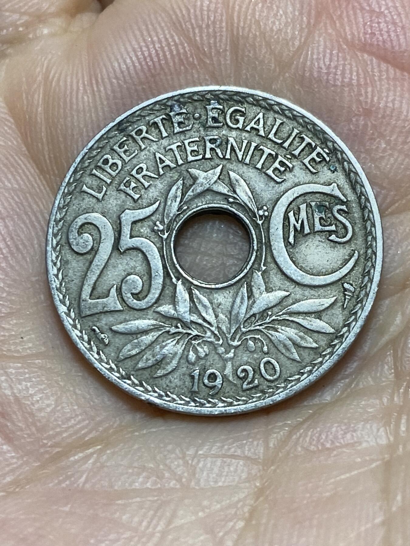 2025年第八十五场(总第一百一十一场）外国好品散币(免佣金) 法国🇫🇷1920年25生丁
