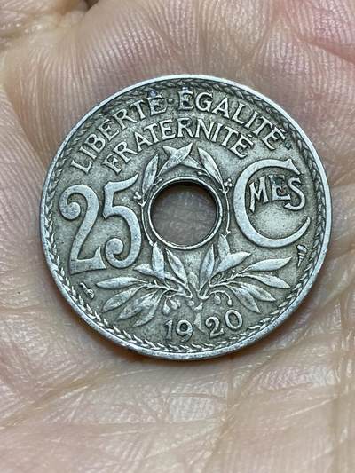 2025年第八十五场(总第一百一十一场）外国好品散币(免佣金) - 法国🇫🇷1920年25生丁