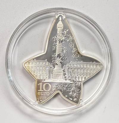 S&S Numismatic世界钱币-拍卖 第114期  - 法国2018年 法兰西瑰宝-宝诗龙-常青春藤 10欧元精制纪念异形银币 盒证齐全