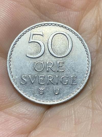 2025年第八十五场(总第一百一十一场）外国好品散币(免佣金) - 瑞典🇸🇪1973年50欧尔(古斯塔夫六世时期，第二版关门年)