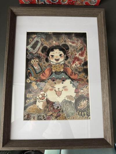 亡灵潮玩 蛇年第六场 9月8日晚20点截拍 - 小财神手绘 画师：马马 原稿 A4大小