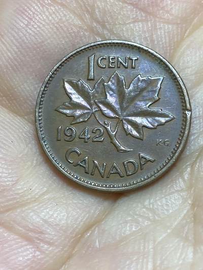 2025年第八十五场(总第一百一十一场）外国好品散币(免佣金) - 加拿大🇨🇦1942年1分(乔治六世第一版)