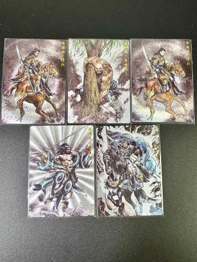 NO.7期 又好又多，要啥有啥，量大管饱，干就完了！（周六晚7点半截拍，卖家送拍0抽成！）  - 卡德曼 张建东水浒 粗闪正面 水墨卡背 5张
