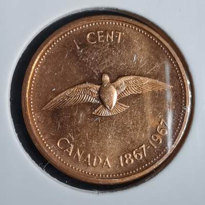 沼泽如烟--第827场 - 加拿大1967年一分精制币