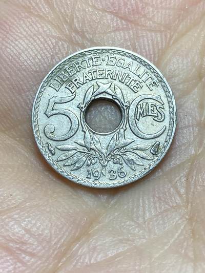 2025年第八十五场(总第一百一十一场）外国好品散币(免佣金) - 法国🇫🇷1936年5生丁