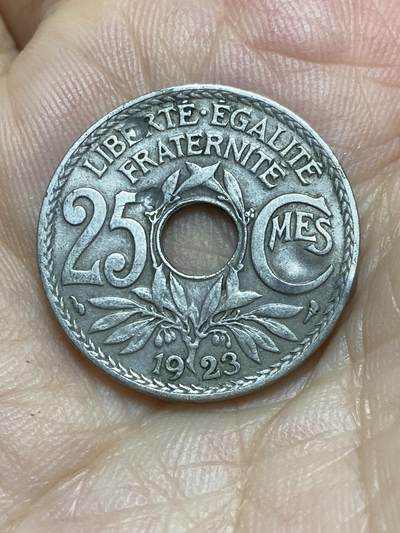 2025年第八十五场(总第一百一十一场）外国好品散币(免佣金) - 有伤–法国🇫🇷1923年25生丁