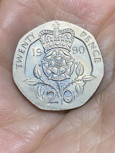 2025年第八十四场(总第一百一十场）外国好品散币(免佣金) - 英国🇬🇧1990年20便士(伊丽莎白二世中年高冠)