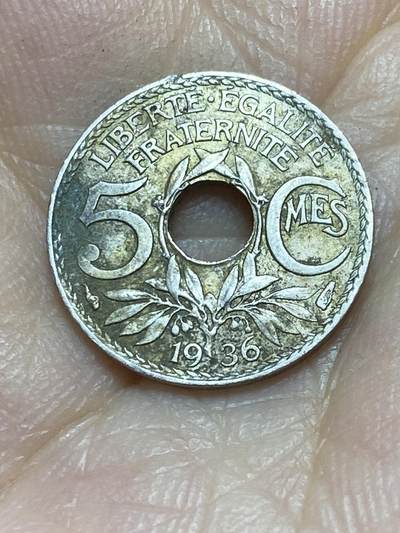 2025年第八十五场(总第一百一十一场）外国好品散币(免佣金) - 法国🇫🇷1936年5生丁