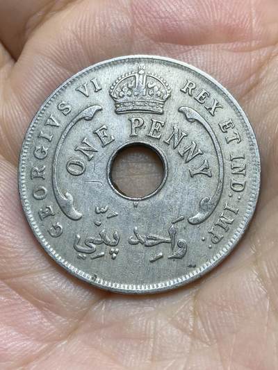 2025年第八十五场(总第一百一十一场）外国好品散币(免佣金) - 英属西非1937年1便士(乔治六世第一版，首发年，H标喜敦厂造)