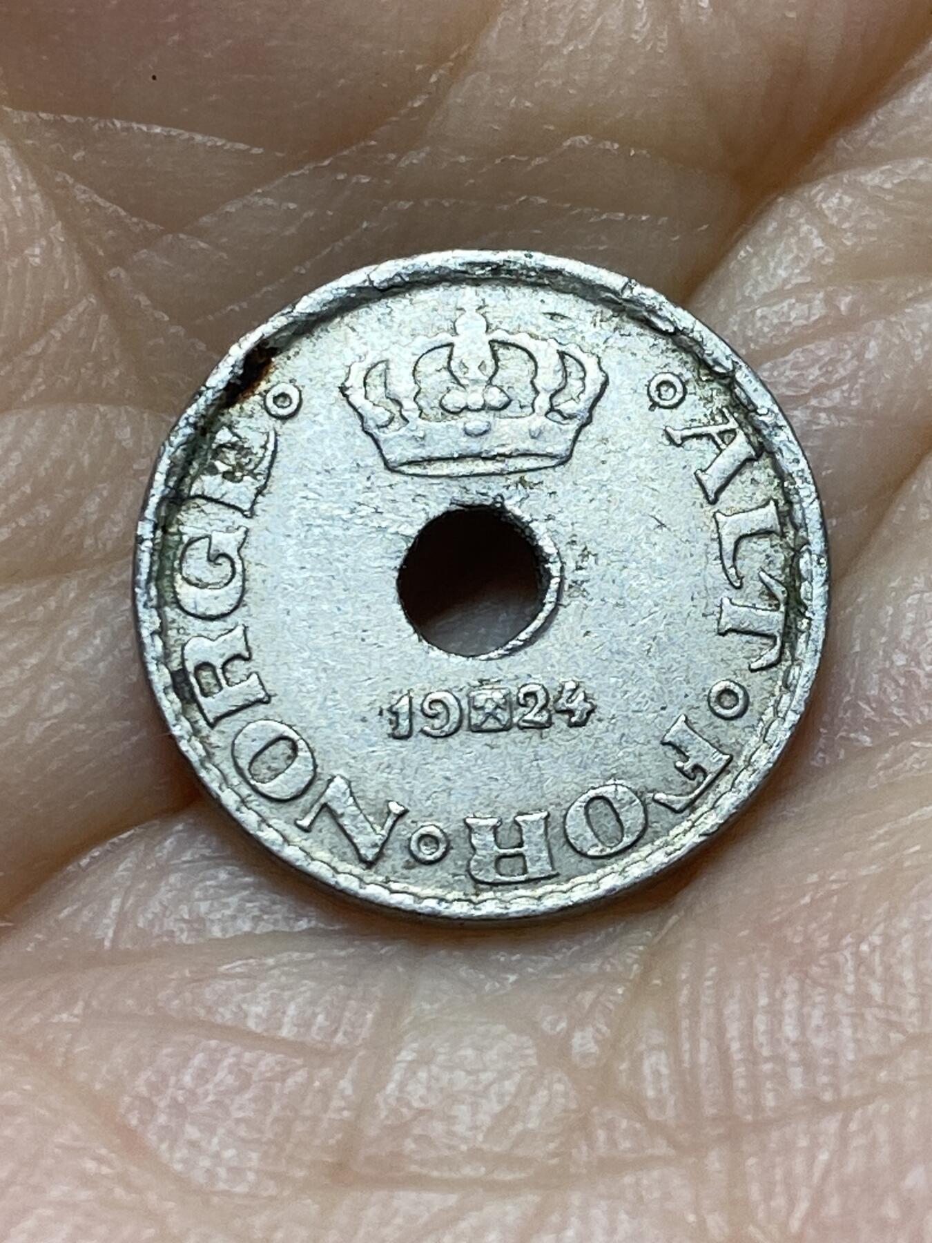 2025年第八十五场(总第一百一十一场）外国好品散币(免佣金) 挪威🇳🇴1924年10欧尔(哈康七世时期，第三版首发年)