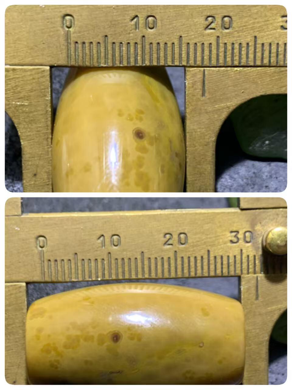 精美罕见黄冻料战国红玛瑙桶珠一个，
