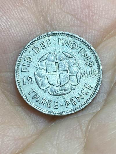 2025年第八十五场(总第一百一十一场）外国好品散币(免佣金) - 英国🇬🇧1940年3便士银币(乔治六世第一版，500银)