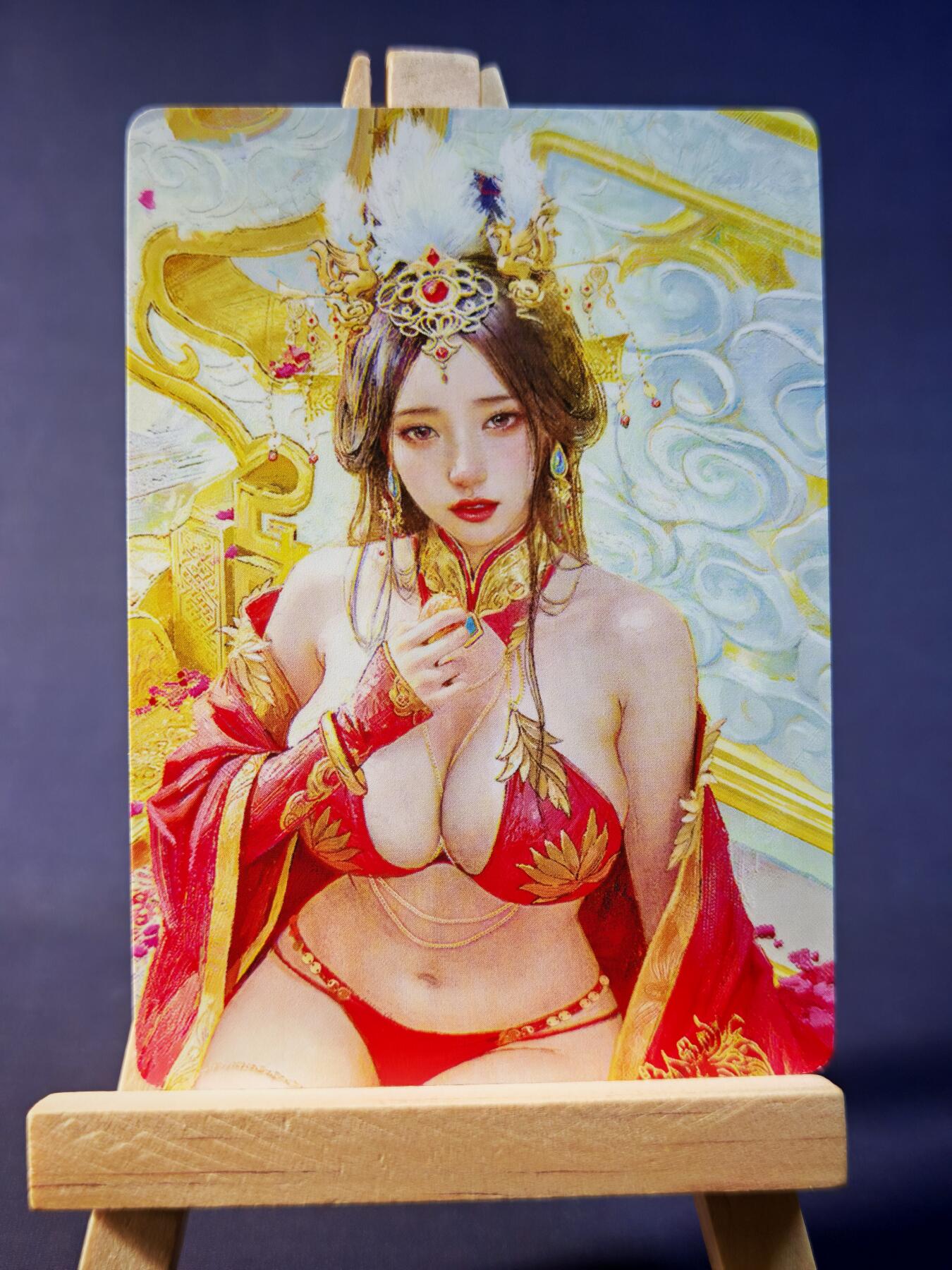 第13期~扫码加群抽红包得[包邮券]★★一大波美女场★★ 免费收拍品中【琦卡当当铺】(分享有奖) 焱卡文化/燎原卡牌-人间传-宣华夫人-普卡-大头版-1个