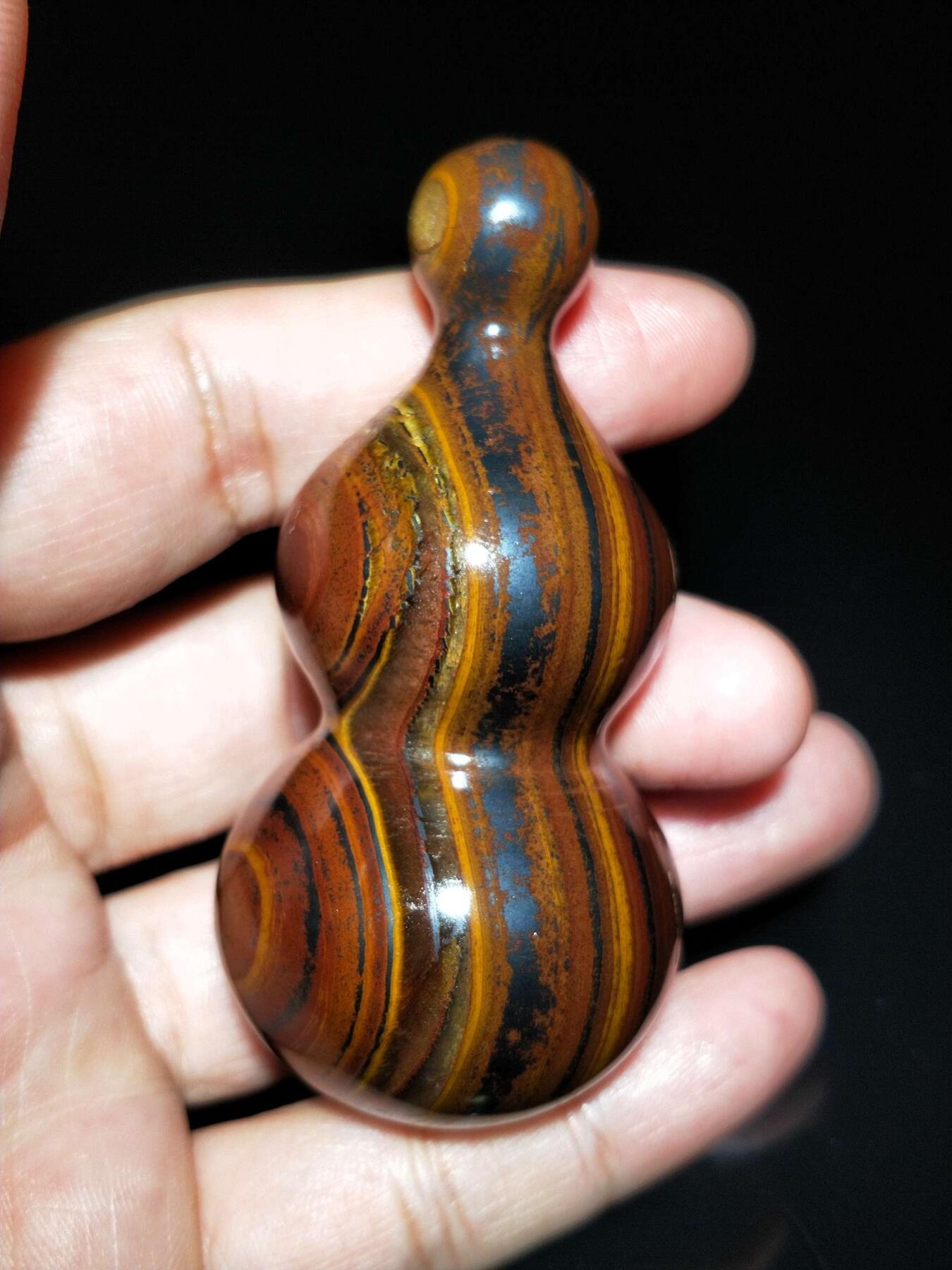 精品天眼石葫芦手把件(35035)尺寸77*37mm重量133.8g