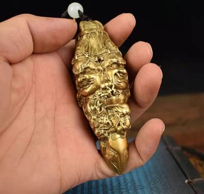 纯铜金刚降魔杵手把件  - 纯铜金刚降魔杵手把件 