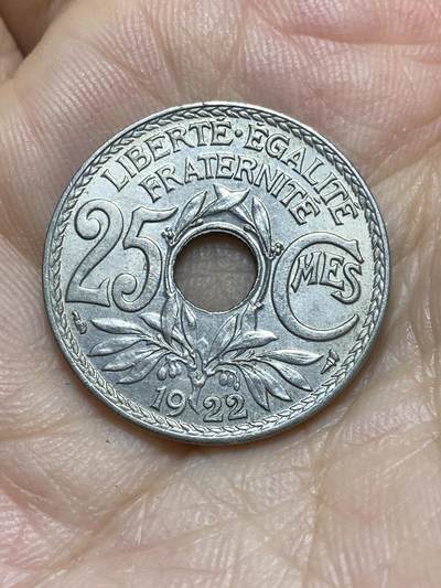 2025年第八十五场(总第一百一十一场）外国好品散币(免佣金) - 好品–法国🇫🇷1922年25生丁