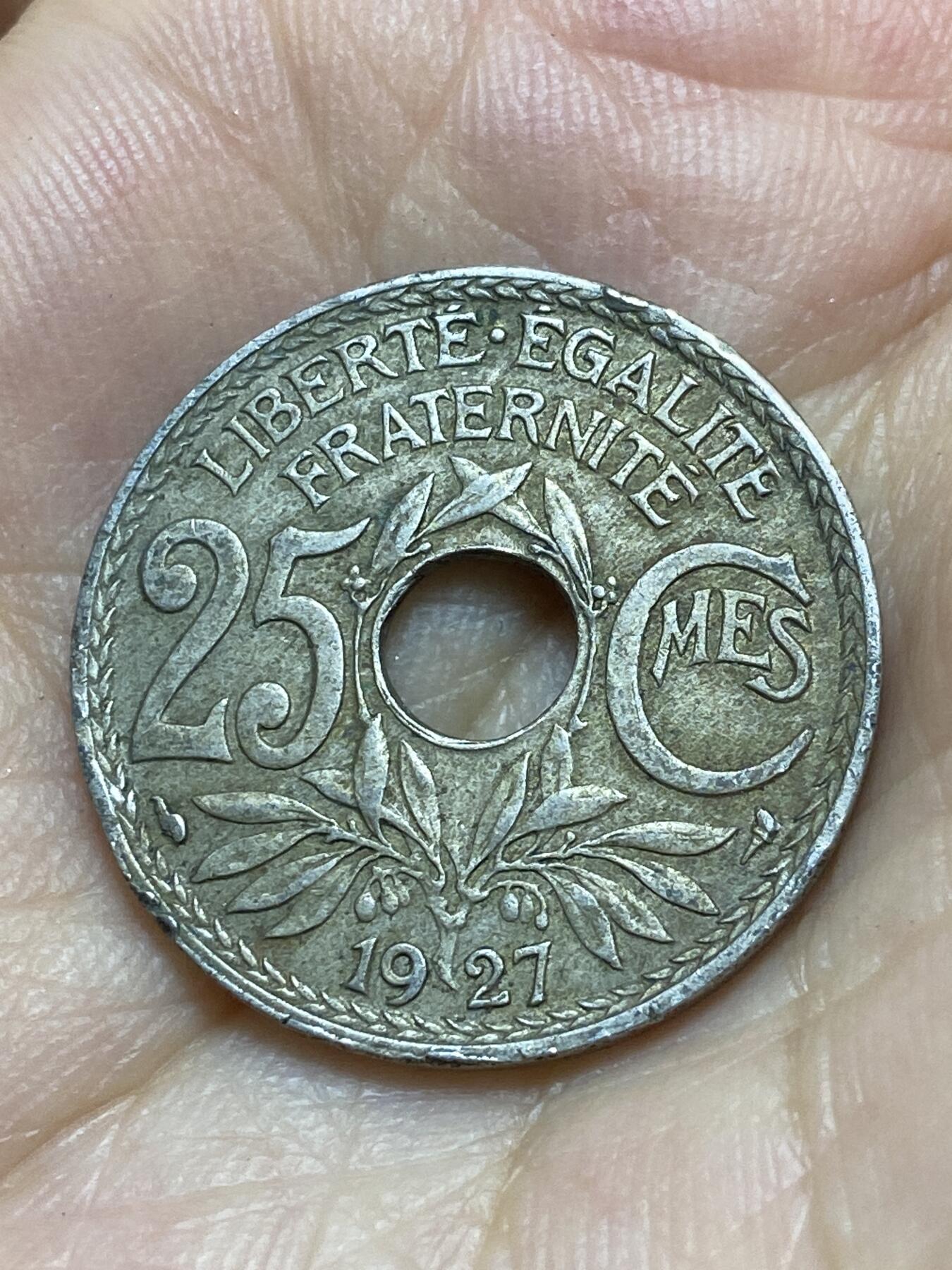2025年第八十五场(总第一百一十一场）外国好品散币(免佣金) 法国🇫🇷1927年25生丁