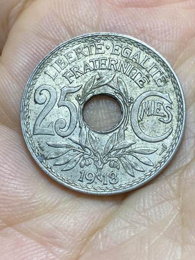 2025年第八十五场(总第一百一十一场）外国好品散币(免佣金) - 法国🇫🇷1918年25生丁
