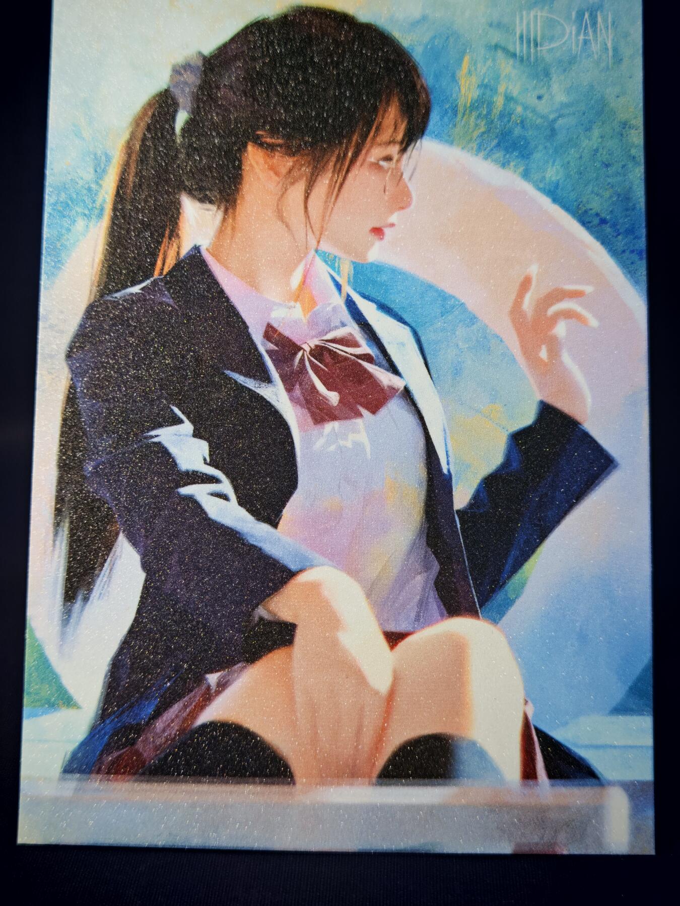 第13期~扫码加群抽红包得[包邮券]★★一大波美女场★★ 免费收拍品中【琦卡当当铺】(分享有奖) 最后的特美-众里寻他-眼镜女孩-大卡-珍珠磨砂10X14-1张