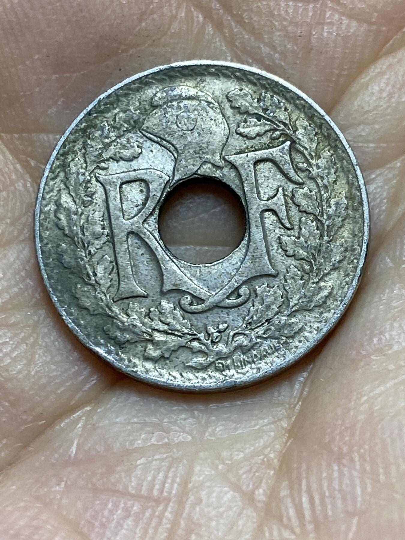 2025年第八十五场(总第一百一十一场）外国好品散币(免佣金) 少见–法国🇫🇷1918年5生丁(早期大尺寸版)