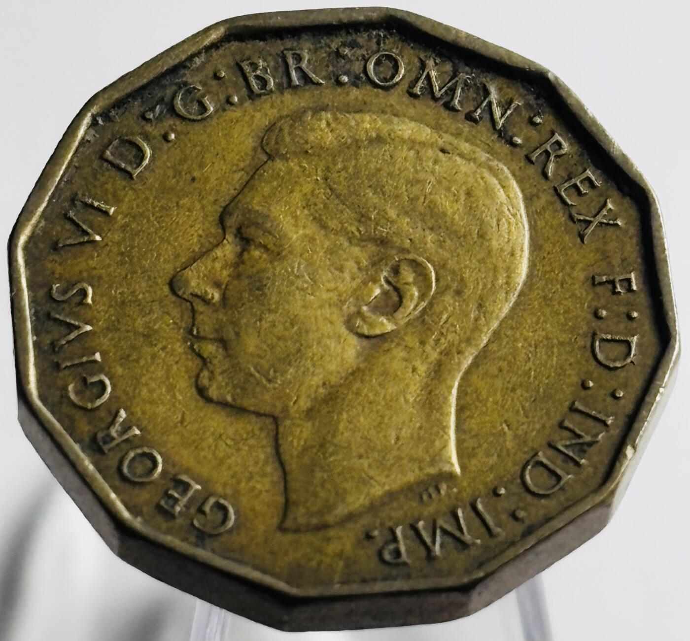 文馨钱币收藏第 269 场，长期接收代拍品 少见好品 1937 年英国乔治六世登基版 3 便士
