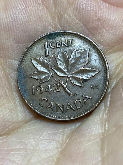 2025年第八十五场(总第一百一十一场）外国好品散币(免佣金) - 加拿大🇨🇦1942年1分(乔治六世第一版)