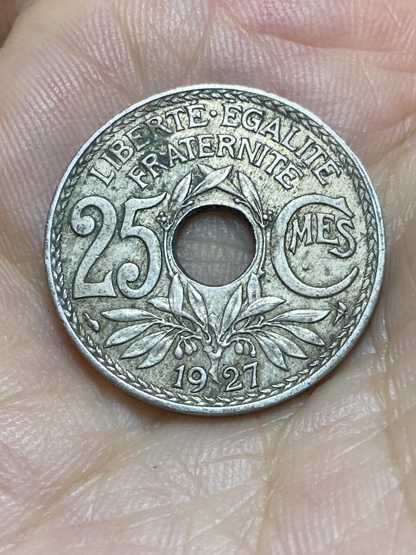 2025年第八十五场(总第一百一十一场）外国好品散币(免佣金) 法国🇫🇷1927年25生丁