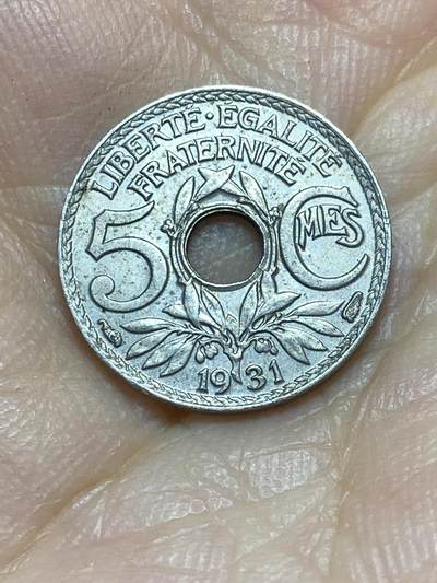 2025年第八十五场(总第一百一十一场）外国好品散币(免佣金) - 法国🇫🇷1931年5生丁