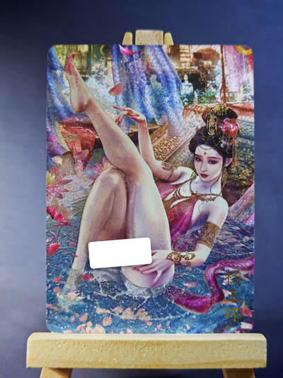 第13期~扫码加群抽红包得[包邮券]★★一大波美女场★★ 免费收拍品中【琦卡当当铺】(分享有奖) - 焱卡文化/燎原卡牌-绝色绘卷-杨玉环-露腿发髻版-粗闪-1张