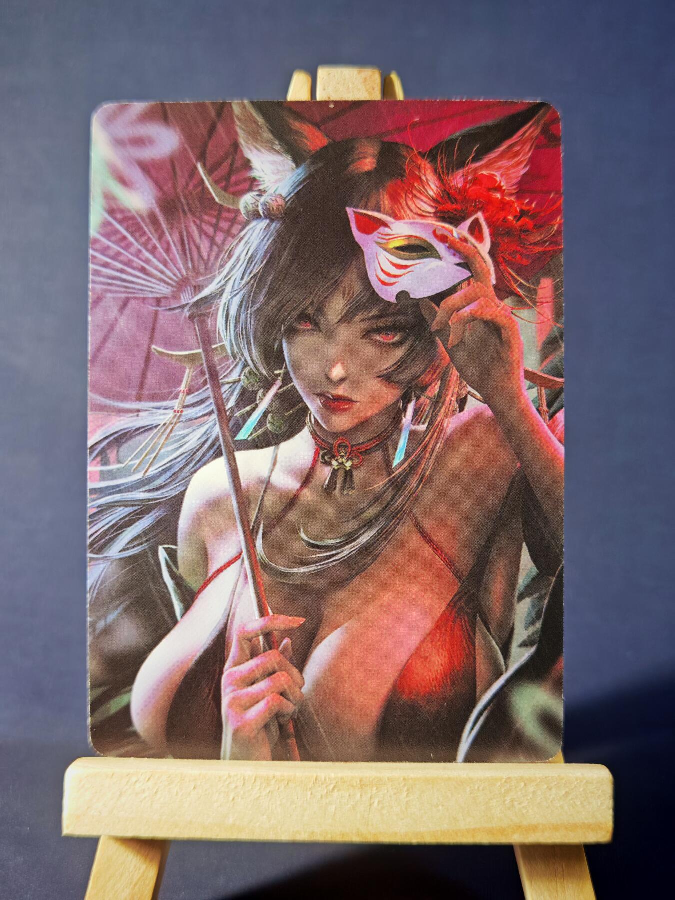 第13期~扫码加群抽红包得[包邮券]★★一大波美女场★★ 免费收拍品中【琦卡当当铺】(分享有奖) SANKA-狐妖面具款-钻闪-1张