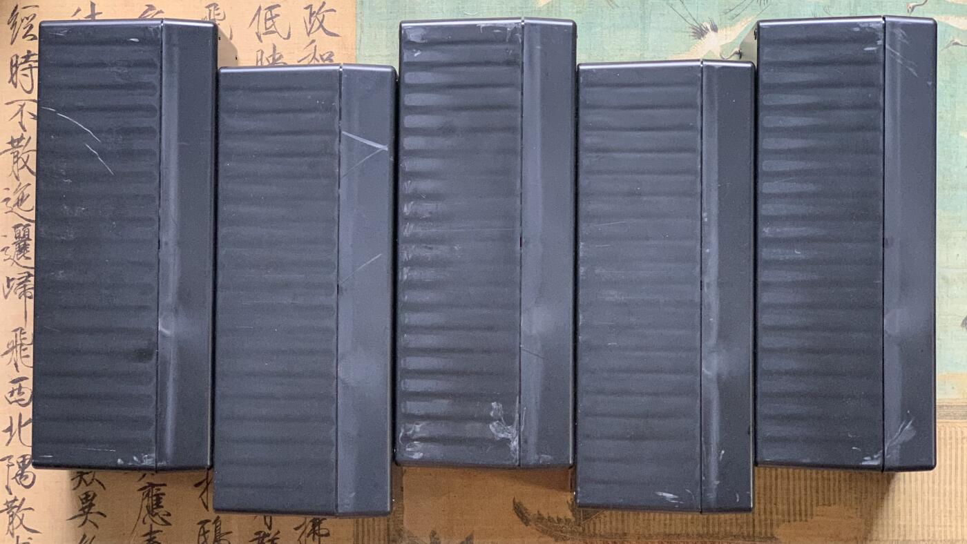 《竞宝斋》第415场 周日，周一，2场连拍 （全场包邮） 五个一组 PCGS评级币大号正版收纳盒（每个可装20枚PCGS评级币）黑色