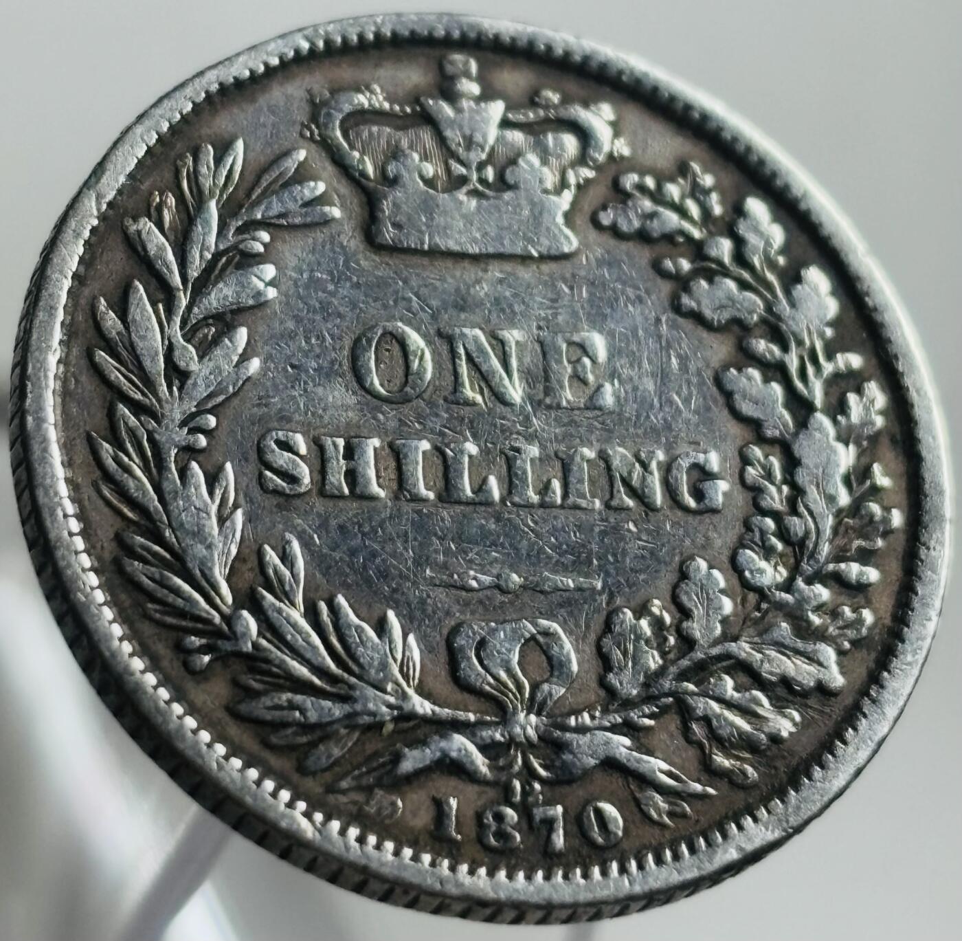 文馨钱币收藏第 269 场，长期接收代拍品 少见好品 1870 年英国维多利亚 1 先令银币