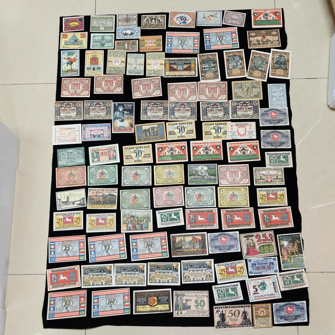 【铜匠收藏】★第120加场★精品币章场，200包邮，不满200.支付运费5元。《接受代拍 代送NGC评级》 德国紧急状态纸钞 100张 几乎不重复