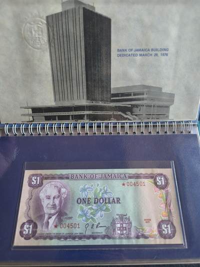 世界靓号纸钞第七十四期 - 1977年牙买加1 2 5 10元大全套 稀少全同号 全新UNC 带原装册子