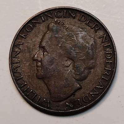布加迪🐬～世界钱币(上海)🌾第 239 期 /  各国套币和散币 - 荷兰🇳🇱 1948年 1分