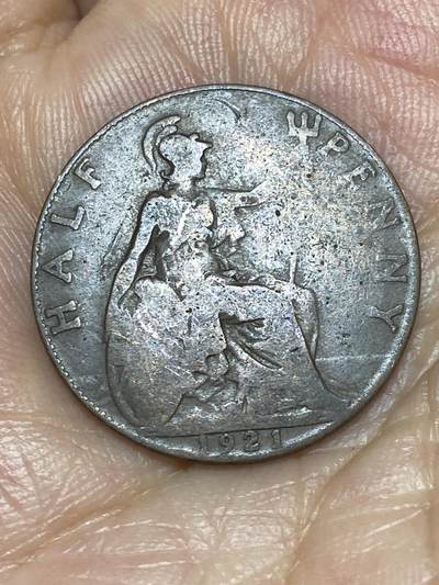 2025年第八十五场(总第一百一十一场）外国好品散币(免佣金) - 英国🇬🇧1921年半便士(乔治五世第一版)
