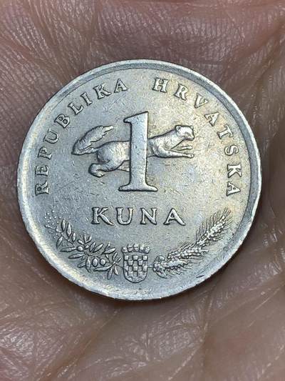 2025年第八十五场(总第一百一十一场）外国好品散币(免佣金) - 克罗地亚🇭🇷1993年1库纳(奇数年克罗地亚语版，首发年)