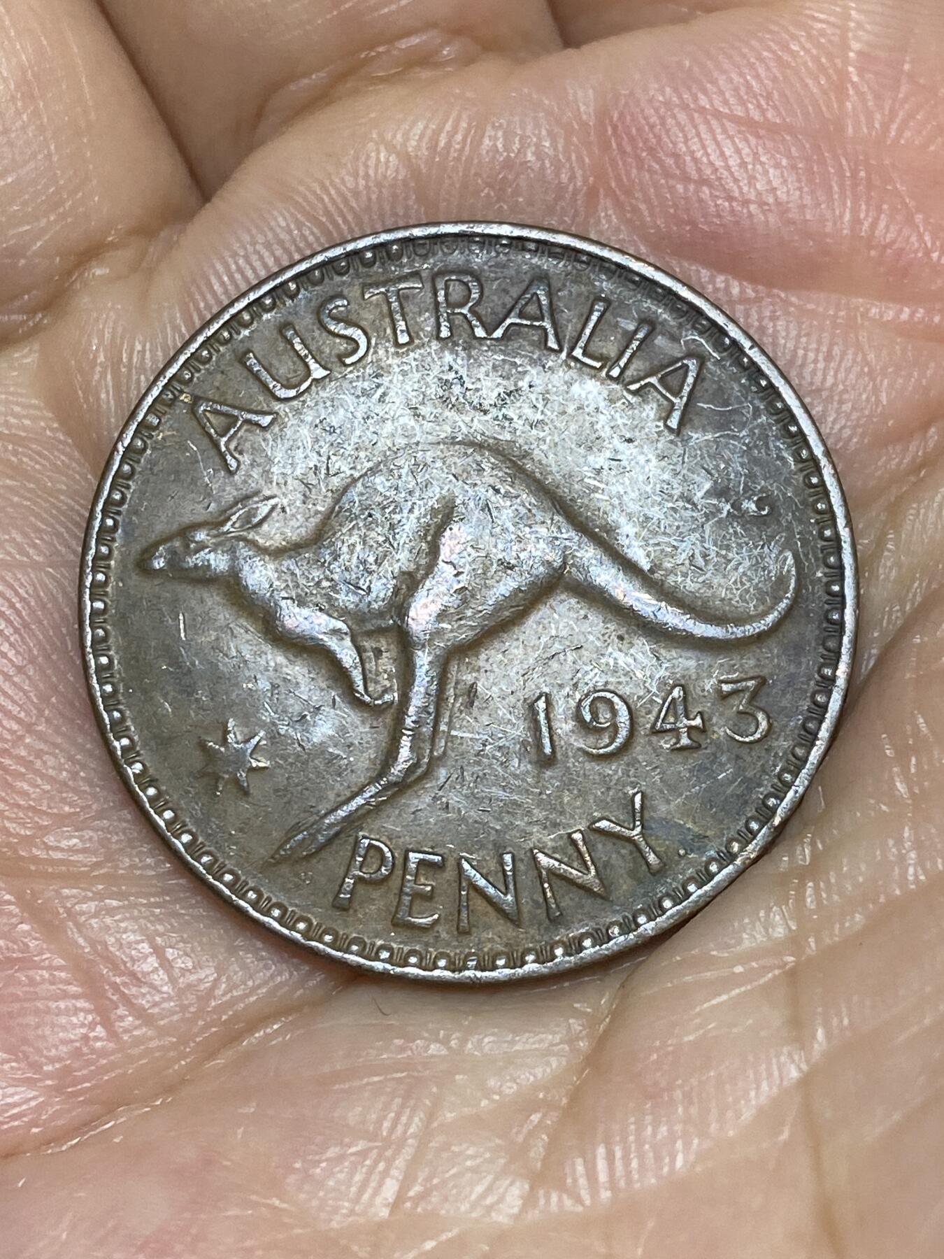 2025年第八十五场(总第一百一十一场）外国好品散币(免佣金) 澳大利亚🇦🇺1943年(乔治六世第一版，Y后带点p版珀斯造)
