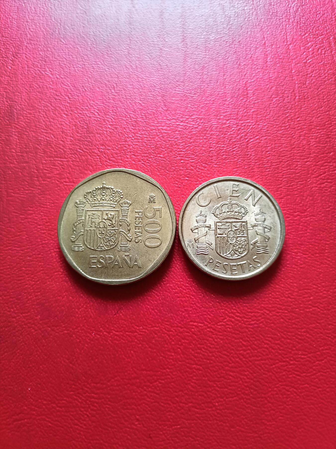 【云涧收藏】第五十九场 西班牙1989年100、500比塞塔2枚