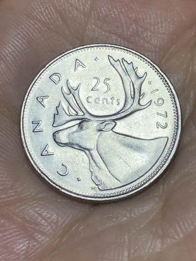 2025年第八十五场(总第一百一十一场）外国好品散币(免佣金) - 加拿大🇨🇦1972年25分(伊丽莎白二世中年花冠)