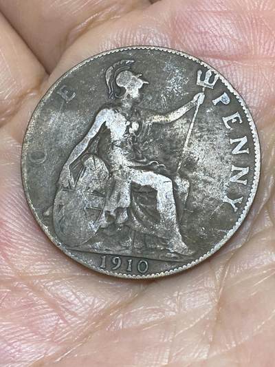 2025年第八十五场(总第一百一十一场）外国好品散币(免佣金) - 英国🇬🇧1910年1便士(爱德华七世逝世年，关门年)