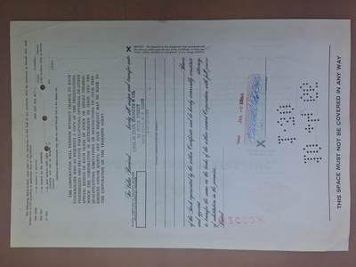 狮子猫股票债券纸品第三期 美国1966年斯巴达工业公司