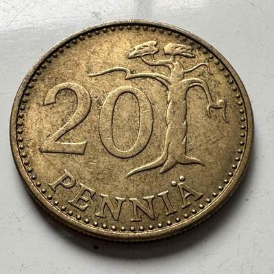 🌹外币初藏🌹🐯2025年第96场 周二无佣金特价场 - 芬兰1983年20芬尼