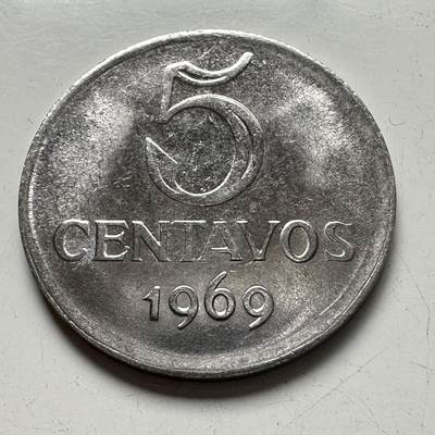 🌹外币初藏🌹🐯2025年第96场 周二无佣金特价场 - 巴西1969年五分