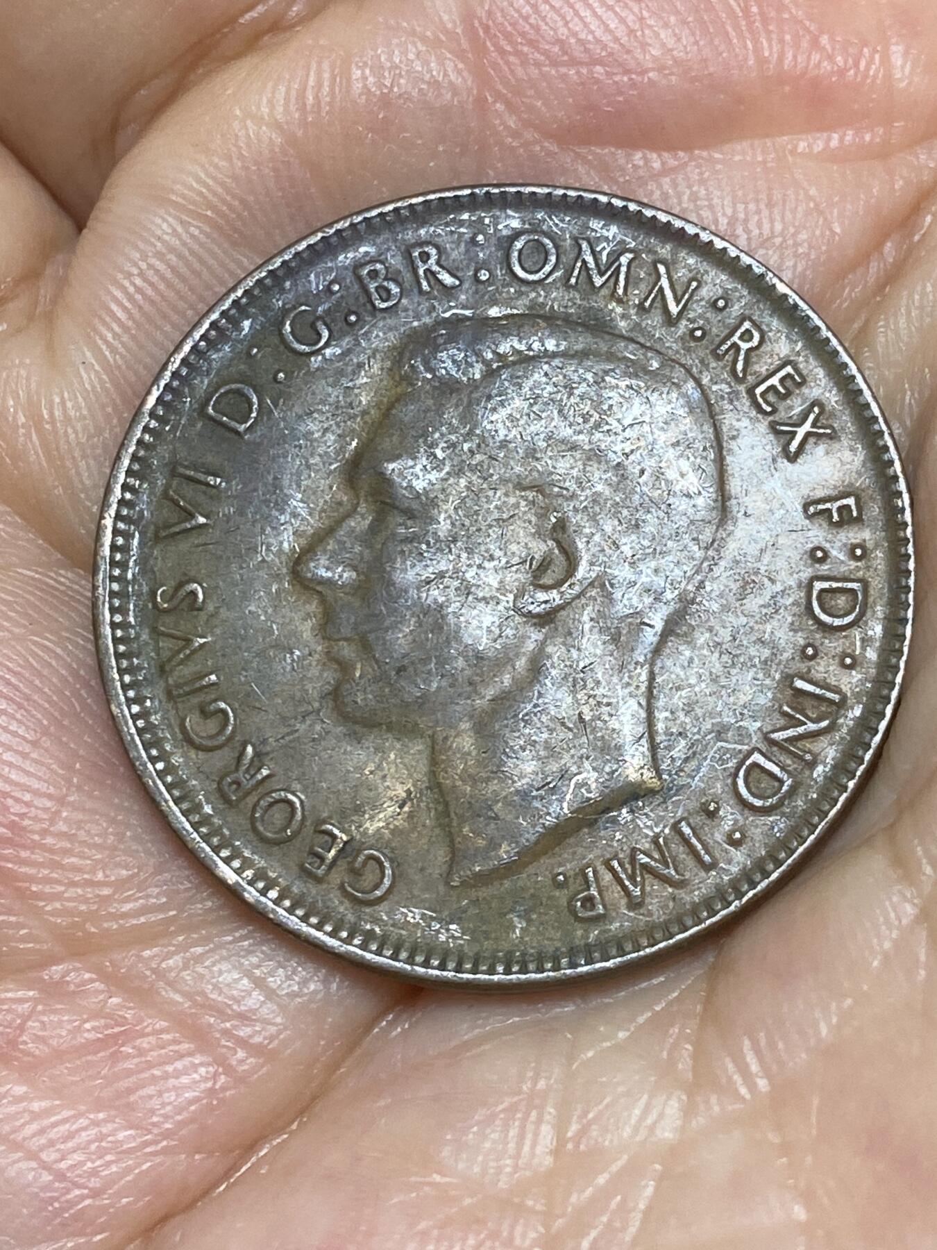 2025年第八十五场(总第一百一十一场）外国好品散币(免佣金) 澳大利亚🇦🇺1943年(乔治六世第一版，Y后带点p版珀斯造)