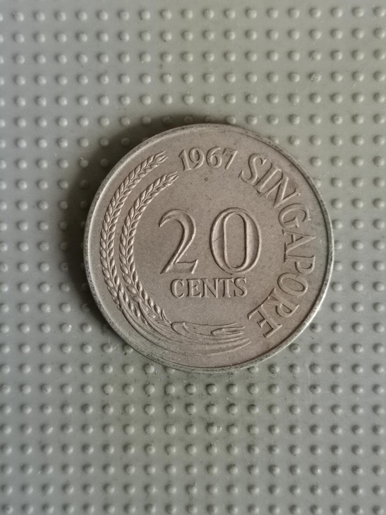 2025年第78场各国散币拍卖（总第78场）寄存超过3个月已拍品陆续发出 新加坡1967年20分