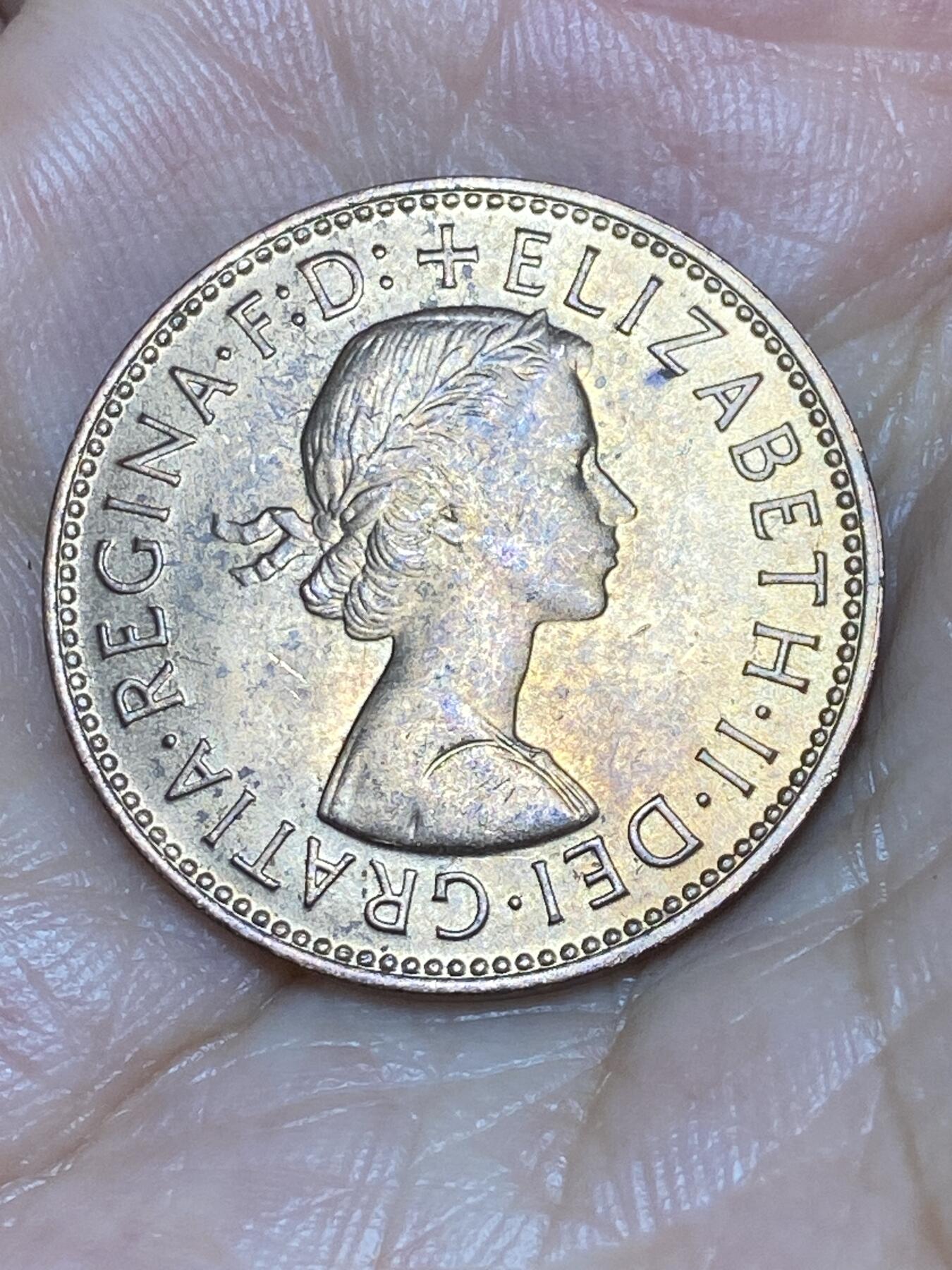 2025年第八十五场(总第一百一十一场）外国好品散币(免佣金) 好品–英国🇬🇧1967年半便士(伊丽莎白二世青年桂冠，第二版)