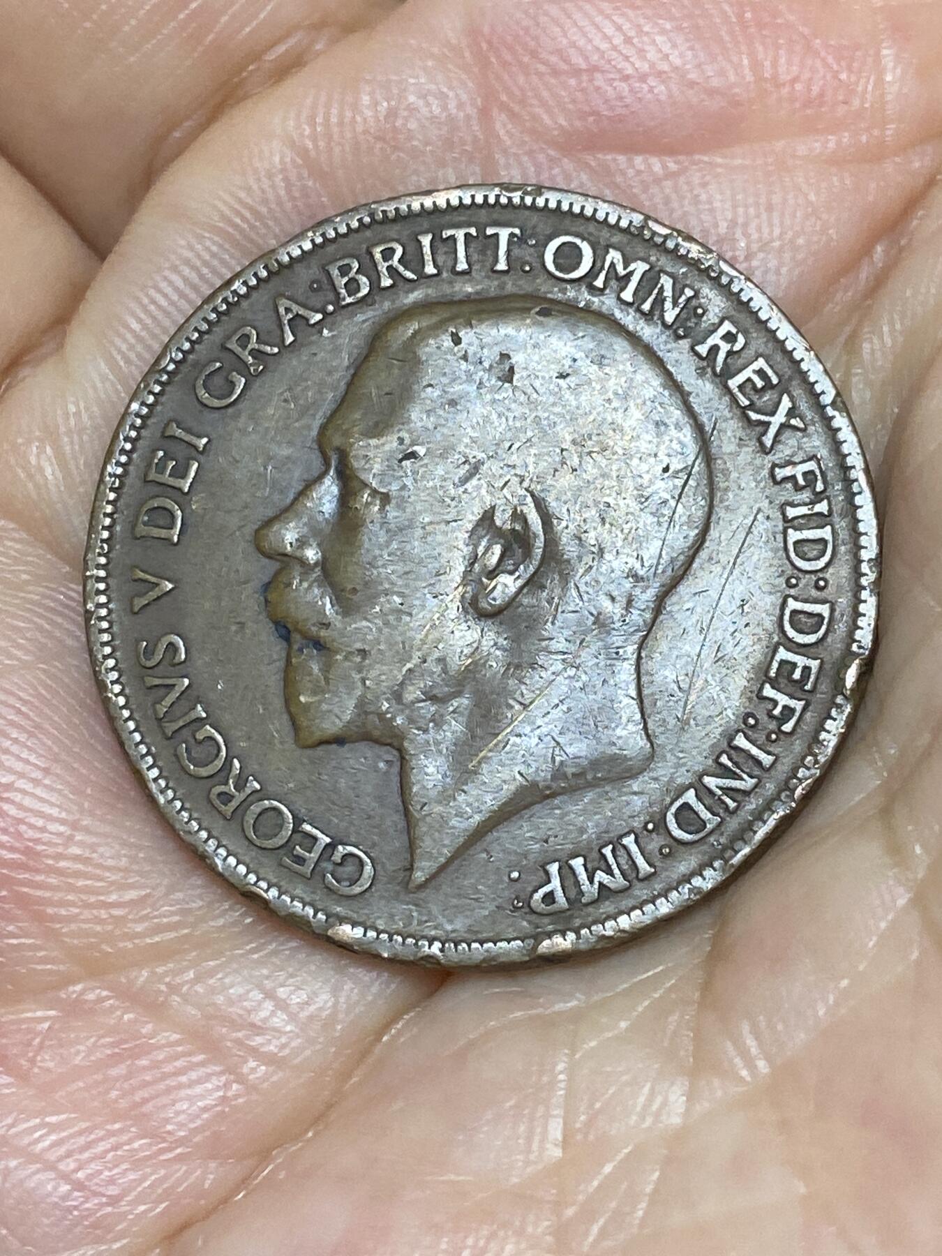 2025年第八十五场(总第一百一十一场）外国好品散币(免佣金) 英国🇬🇧1920年1便士(乔治五世第一版)